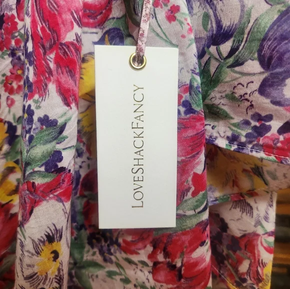 NWT LoveShackFancy Noa Pareo Sunburst Sarong Shawl Silk Cotton - Picture 3 of 8